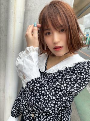 アフロート添田】夏のインナーカラー外ハネスリークボブ