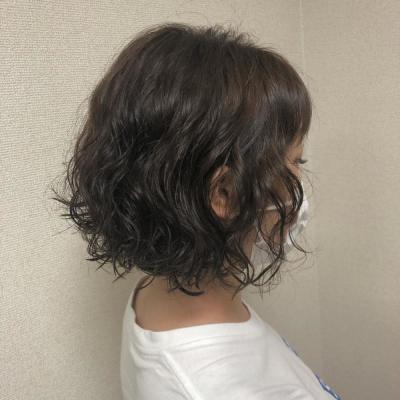 くしゅっとミニボブパーマ♪