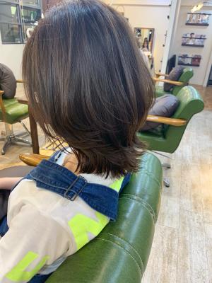 アフロート添田】くびれボブネオウルフ外ハネアッシュブラウン