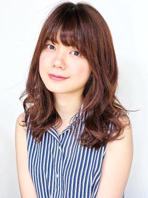 無造作可愛いパーマスタイル