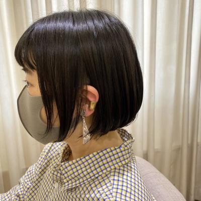 ツーブロック×ミニボブ