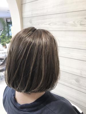 細メッシュハイライトカラー