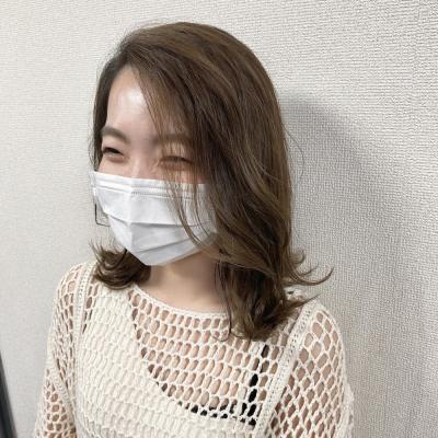 外ハネロブ×N.colorベージュ