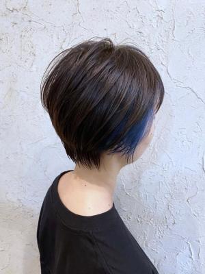 【flor 戸塚】*ショートボブ+インナーブルー*