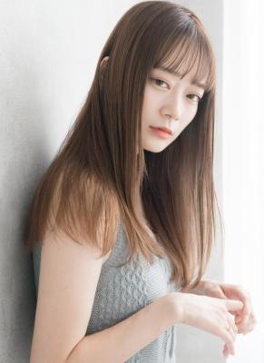 【Luana　難波】ナチュラルストレート×フォギーベージュ