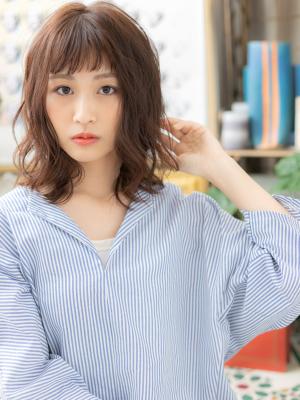 大人かわいい重軽感♪くせ毛風無造作パーマ　フリンジウェーブ