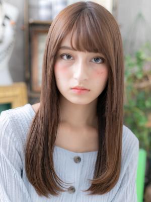 黒髪も◎大人かわいいローライトストレート ベージュ系カラー 黒髪も◎大人かわいいローライトストレート ベージュ系カラー