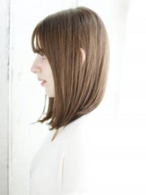 透け感カラーのワンカールスタイル