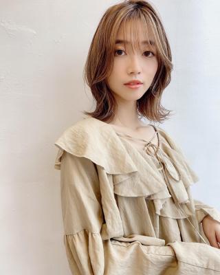 ふわりレイヤー小顔ミディ
