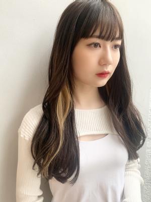 【山田】ちらっとイヤリングカラー大人小顔ウェーブy199