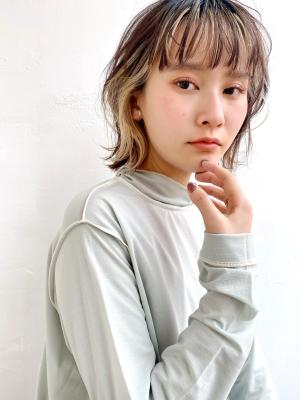 おしゃれハイライトボブ