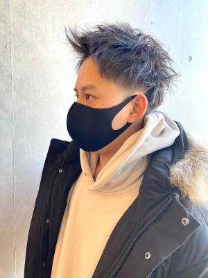 ラフニュアンス束感アップバング