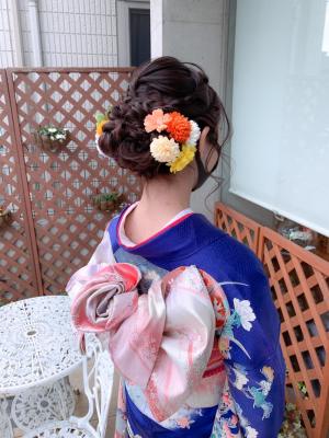 振袖に合う低めシニヨン