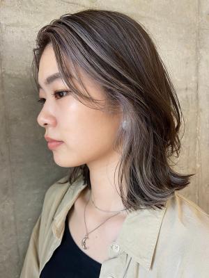 バングカラー、顔まわりインナー