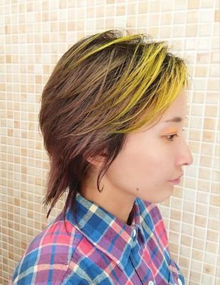 ショートウルフ×シアーベージュ×ミストバング