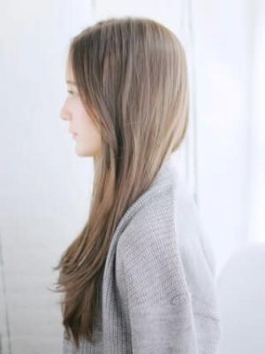 かきあげナチュラルストレートスタイル