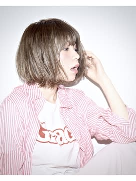 横浜　美容室　ラフなブルージュボブ