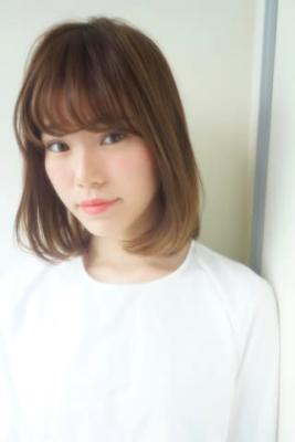 肩につかない結べる長さを残したボブ