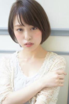 前髪ありの大人ショートボブ☆