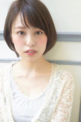 前髪ありの大人ショートボブ♪