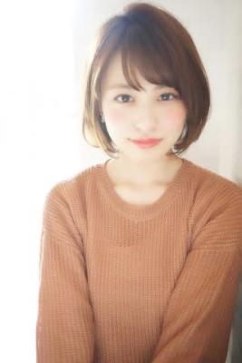 ひし形シルエットの小顔ボブ♪