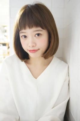 前下がりの大人小顔ボブ♪