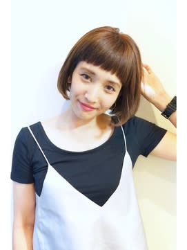 大人かわいいストカールのワンレンボブ♪