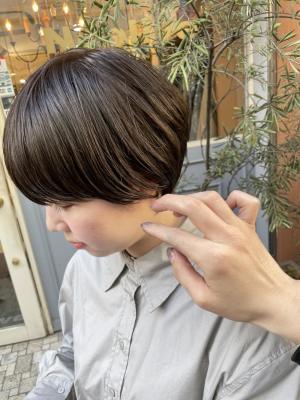 小顔切りっぱなしボブまるみくびれショート横浜9