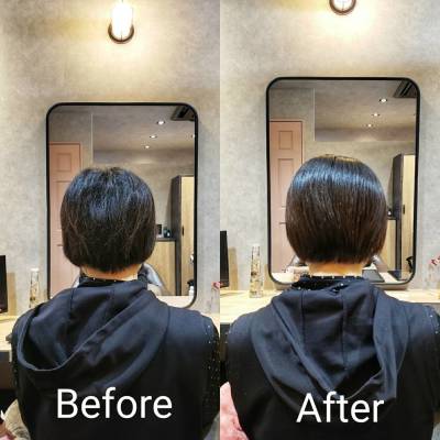 ショートヘアの髪質改善の施術事例