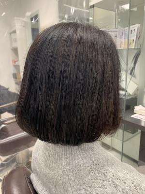 乾かしただけで内に入るボブ！