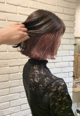 インナーカラーでボブに個性を☆