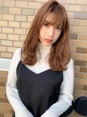 【山田】小顔くびれ無造作外ハネセミディy228