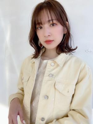 大人カジュアル切りっぱなしミディ