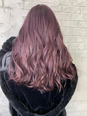 カシスカラーピンクパープル抜け感ヘアバイオレット6162