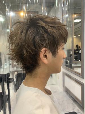 アッシュグレージュ×ツーブロックショート【クスダ】