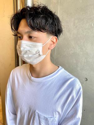短めセンターパート