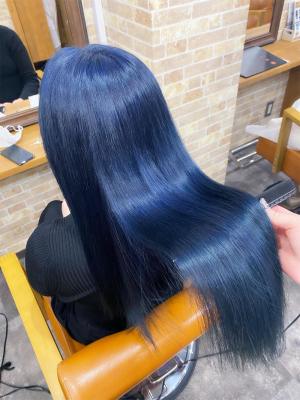 オルチャンブルー【ダブルカラー　艶髪】