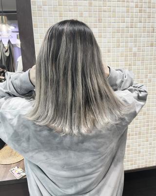 ★バレイヤージュ×プラチナシルバー★