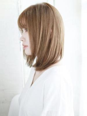 透け感バングのワンカールボブ 透け感バングのワンカールボブのイメージ画像
