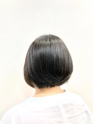 前下がり/ボブ/黒髪/ショートボブ/白髪染め/30代40代