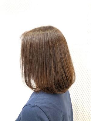 40代50代60代/白髪染め/ワンレンボブ/艶カラー/