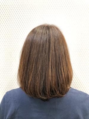 40代50代60代/白髪染め/ワンレンボブ/艶カラー/