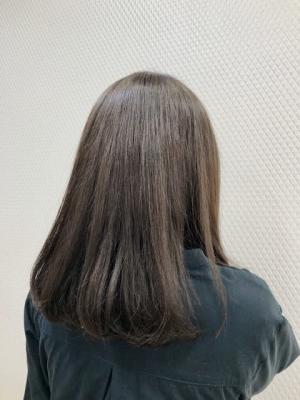 前上がり/小顔/ワンレン/黒髪/ワンカール/30代40代/