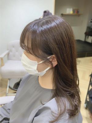 韓ヘア☆横顔も可愛いシースルー　#奥村