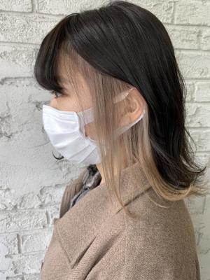 インナーカラーホワイトベージュことりベージュ6169