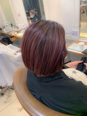グラデーション　ラベンダーピンク　インナーカラー