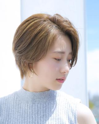 美人見え大人ショート　ハイライト