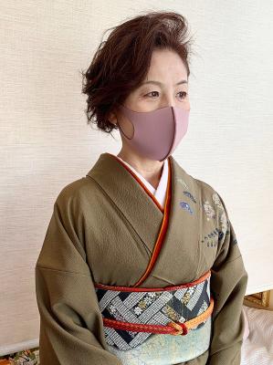 結婚式着付け、アップ