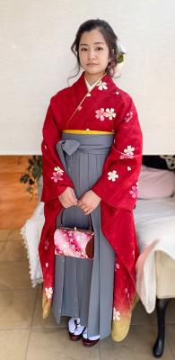 卒業式袴着付け