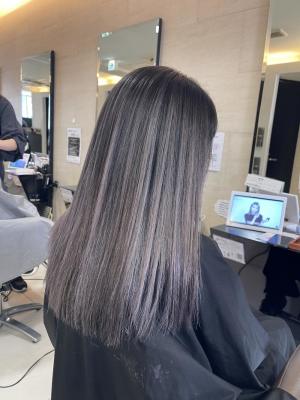 バレイヤージュグレージュシアーグレーシルバー2191